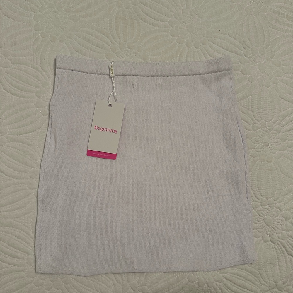 Beginning Boutique White Mini Skirt